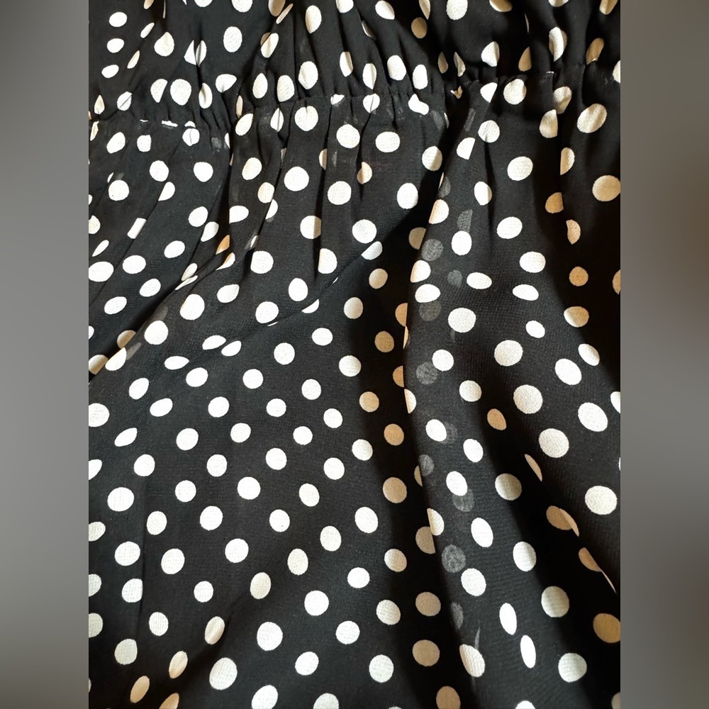 NWT Brixon Ivy Wesley Polka Dot Print Dress, Black and White, Size Medium - Picture 11 of 13